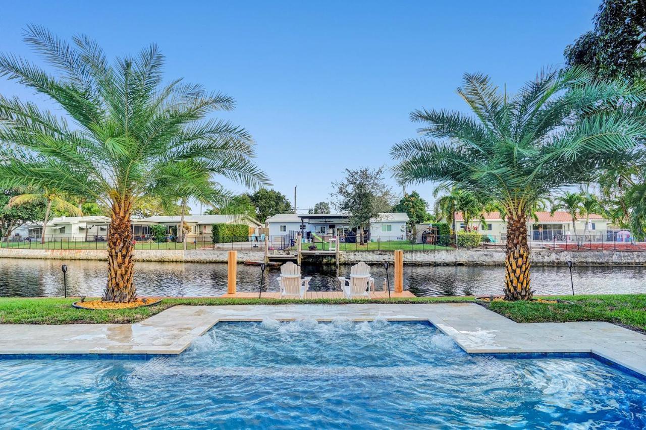New! Waterfront Heated Pool & Jacuzzi 2 Mi To Beach - Fishing Pier Relaxing Spa & Hammock Fort Lauderdale Ngoại thất bức ảnh