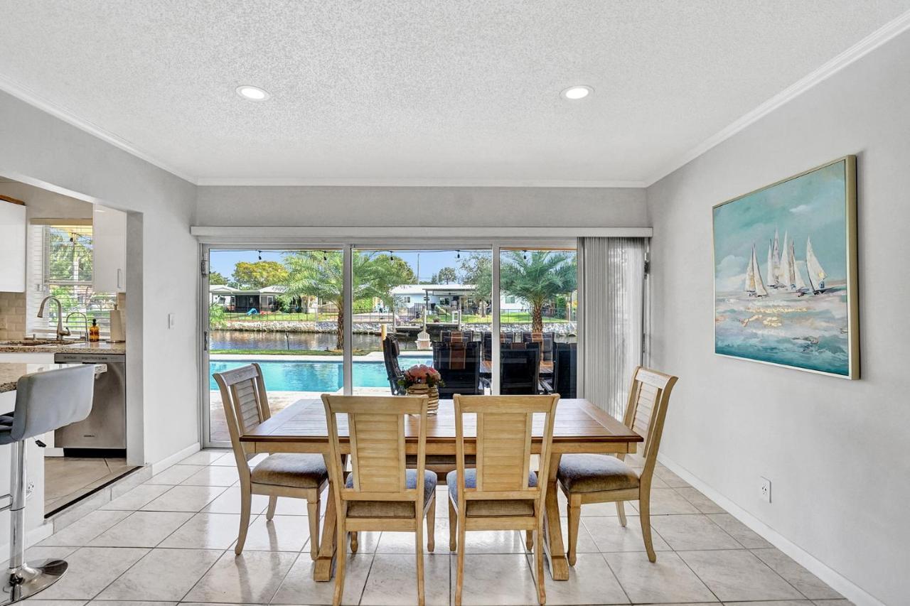 New! Waterfront Heated Pool & Jacuzzi 2 Mi To Beach - Fishing Pier Relaxing Spa & Hammock Fort Lauderdale Ngoại thất bức ảnh