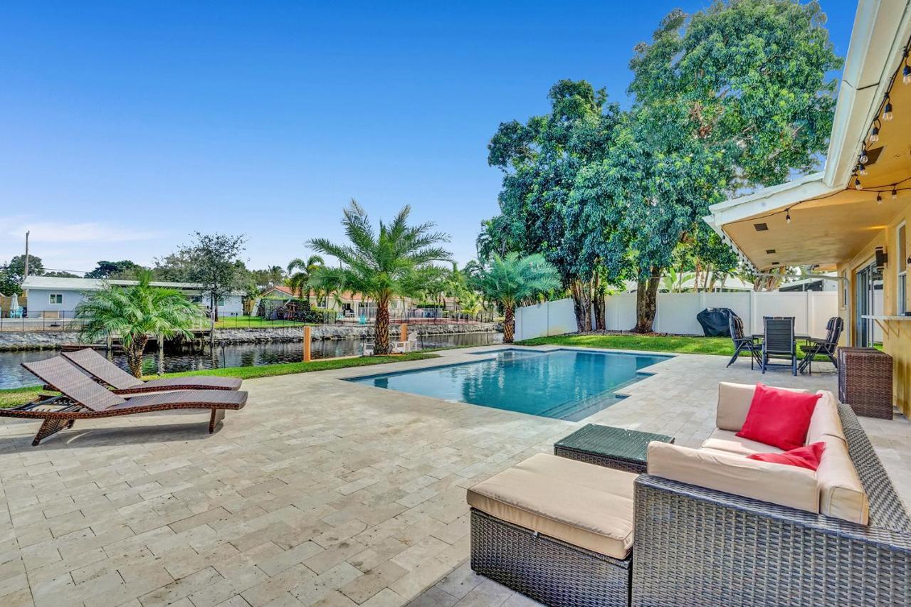 New! Waterfront Heated Pool & Jacuzzi 2 Mi To Beach - Fishing Pier Relaxing Spa & Hammock Fort Lauderdale Ngoại thất bức ảnh