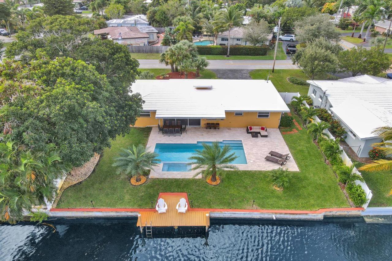 New! Waterfront Heated Pool & Jacuzzi 2 Mi To Beach - Fishing Pier Relaxing Spa & Hammock Fort Lauderdale Ngoại thất bức ảnh